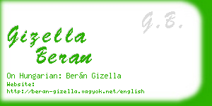 gizella beran business card