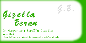 gizella beran business card